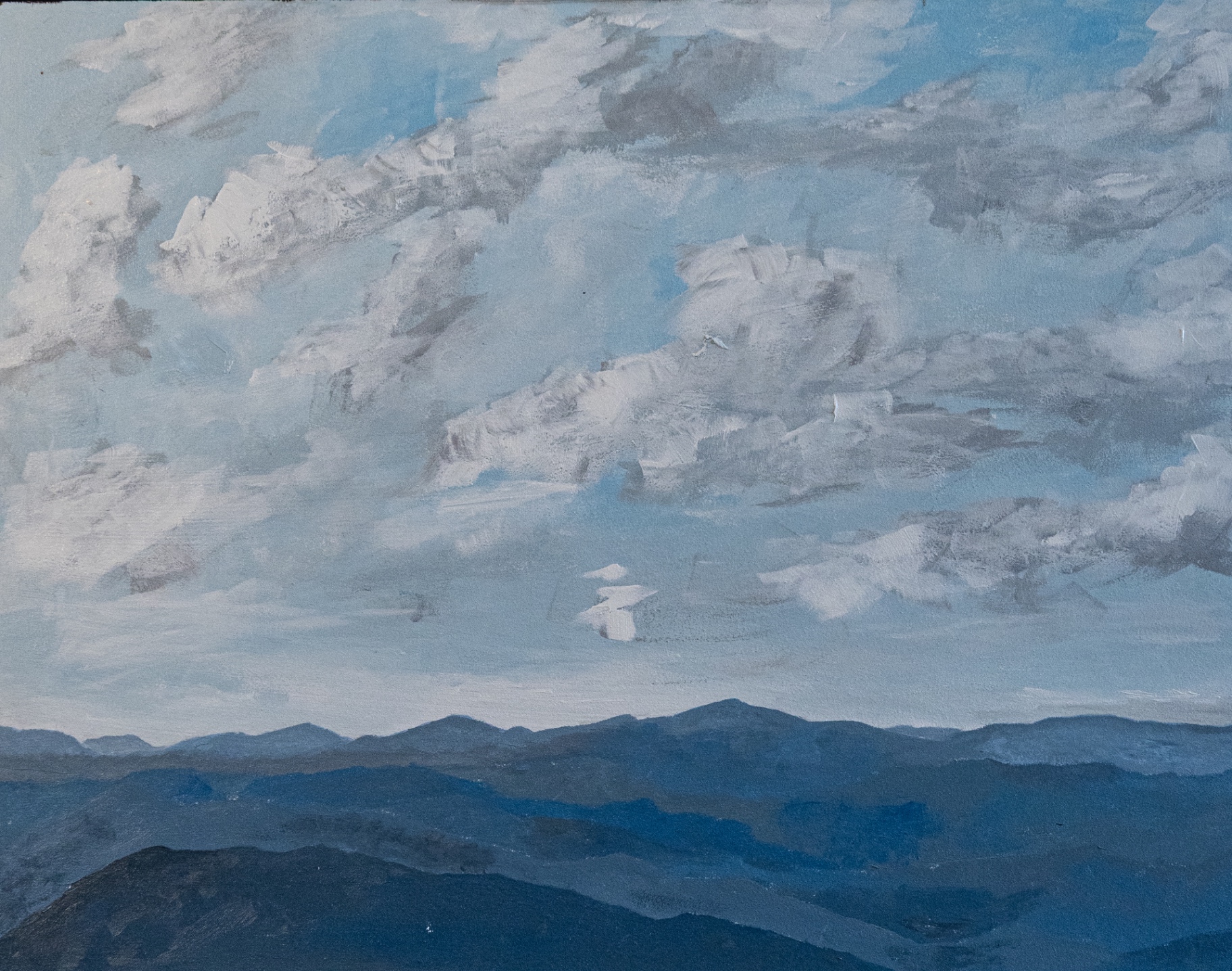 Original oil and acrylic landscape painting from the Colorado studio